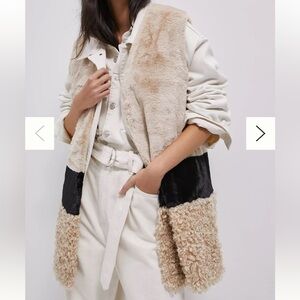 Anthropologie Lindise Sherpa Vest